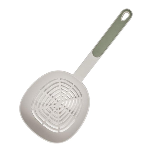 Colador de alimentos, escurridor de pasta, colador de cocina antideslizante con mango para verduras verde