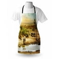 thumbnail image 4 of Giraffe Apron, South African Safari Wildlife Animals on Deserted Nature Sunset Scenery Photo Print, Unisex Kitchen Bib with Adjustable Neck for Cooking Gardening, Adult Size, Multicolor, by Ambesonne, 4 of 4