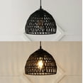 thumbnail image 5 of JONATHAN Y Campana 10.25" 1-Light Bohemian Modern Woven Rope/Iron LED Pendant, Black, 5 of 8