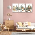 thumbnail image 4 of 3Pcs Woodland Animal Nursery Canvas Wall Art Forest Adventure Theme Animals Picture Posters Wall Decor Cute Watercolor Deer Bear Fox Painting Print Artwork for Kids Baby Bedroom Decor 16x24in Und, 4 of 7