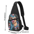 thumbnail image 4 of Disketp Sling Backpack,Multipurpose Crossbody Shoulder Bag Travel Hiking Daypack-Blue Dinosaur, 4 of 6