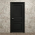 thumbnail image 3 of Interior Solid French Door 24 x 96 inches | Ego 5012 Painted Black Oak | Single Regular Panel Frame Handle | Bathroom Bedroom Modern Doors, 3 of 5