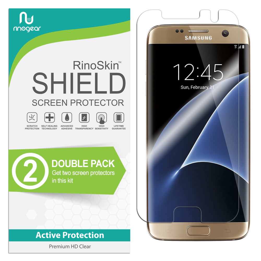 Gastheer van Kikker Verknald 2-Pack) RinoGear Screen Protector for Samsung Galaxy S7 Edge Case Friendly  Accessories Flexible Full Coverage Clear TPU Film - Walmart.com