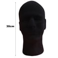 thumbnail image 5 of Dengjunhu 2 Pcs Mannequin Head Stand Model, Foam Black Velvet Male Wigs Display Model, Mannequin Manikin Head for Wig, Hat, Glasses, 5 of 7
