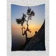 thumbnail image 1 of Mountain Tapestry, Picturesque Landscape Sunset at the Black Sea Autumn Tree on a Cliff Idyllic Photo, Wall Hanging for Bedroom Living Room Dorm Decor, 60W X 80L Inches, Multicolor, by Ambesonne, 1 of 2