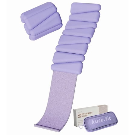 kure.fit Wrist and Ankle Weights for Women, Pilates Weighted Bangles for Home Workouts, 2 lb Each, Set of 2