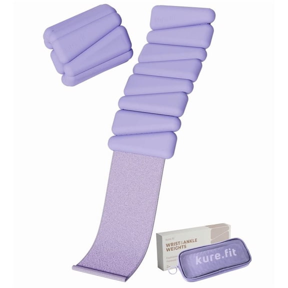kure.fit Wrist and Ankle Weights for Women, Pilates Weighted Bangles for Home Workouts, 2 lb Each, Set of 2