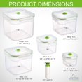 thumbnail image 6 of HOMEZY-US 11 piece Vacuum Seal Food Storage Containers with Vacuum Pump, Airtight and Leak Proof, Vacuum Sealed Food Storage Containers, Meal Prep Containers, Keep Food Fresh up to 5 X Longer, 6 of 15