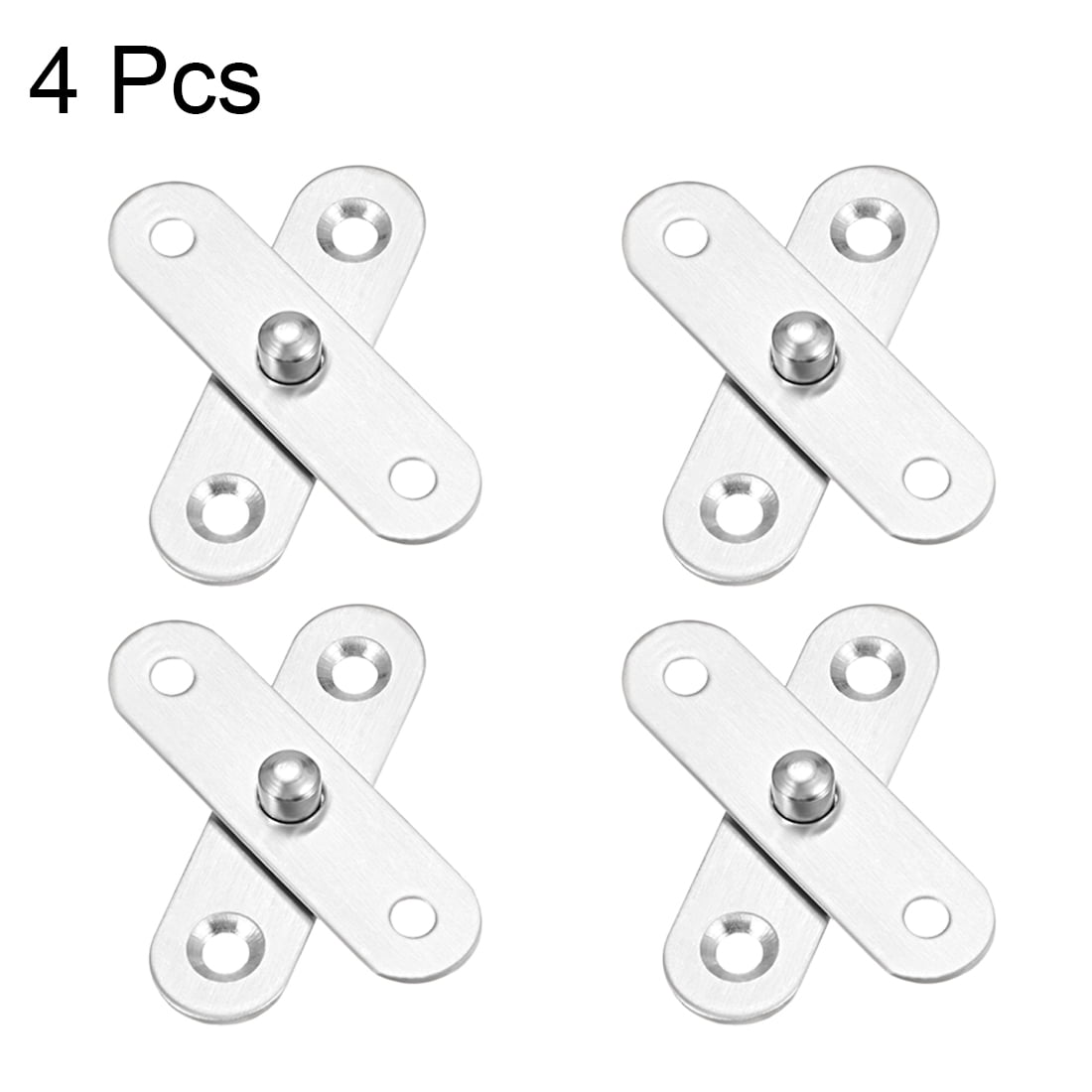 uxcell 8 Sets Stainless Steel 360 Degree Rotating Door Pivot Hinge 57mm x 16mm