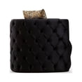 thumbnail image 3 of Naomi Button Tufted Chair Finished with Velvet Fabric and Gold Accent in Black, 3 of 5