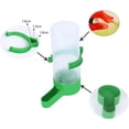 thumbnail image 4 of Paquete de 2 dispensador automático de comedero para pájaros, botella de agua para pájaros, contenedor de bebedero, Clip para colgar en jaula de pájaros para loros, 60/150 Ml Ormromra WRJM-90-2, 4 of 6