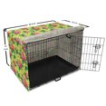 thumbnail image 6 of Rose Dog Crate Cover, Vintage Romance Petals Fragrance on Polka Dots Nature Classic, Easy to Use Pet Kennel Cover Small Dogs Puppies Kittens, 7 Sizes, Forest Green Dark Coral, by Ambesonne, 6 of 6