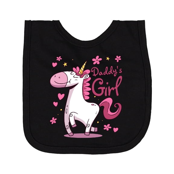 Inktastic Daddy's Girl Unicorn Newborn Bib