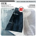 thumbnail image 5 of Blue Black Kitchen Window Tier Curtains and Valance Set, 36 Inch Abstract Art Window Curtains Set with Rod Pocket for Small Windows, Living Room or Bathroom, 5 of 6