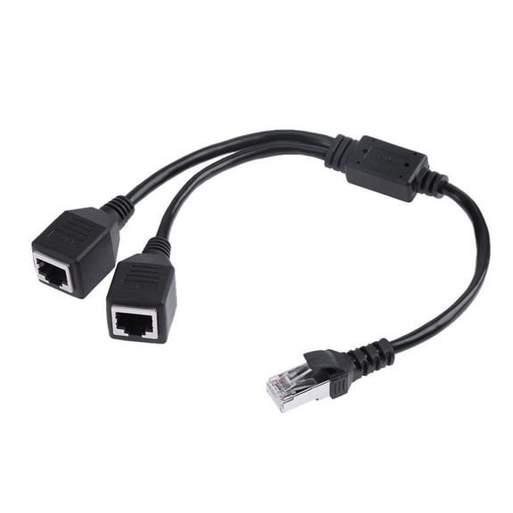 SDOTXA RJ45 Male to 2 Female Splitter DSL LAN Network Ethernet Adapter Cable