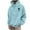 Light Blue, variant on SwiftWear Mens Hoodie Rose Rinted Pullover Long-Sleeved Top Loose Fit Hooded Sweatshirts, Gray M