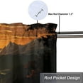 thumbnail image 5 of Leopard Kitchen Valance Curtain Rod Pocket Jungle Wild Animal Silhouette Jungle Sunset Window Treatment for Living Room Bedroom Bathroom 54 by 18 in, 1 Panel, 5 of 6