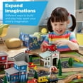 thumbnail image 2 of Best Choice Products Kids 70-Piece Train Table, Large Multipurpose Wooden Playset w/ Reversible Table Top - Walnut, 2 of 7