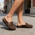 thumbnail image 4 of BERANMEY Mules for Women Memory Foam Cork Sole Clogs Women's Mules & Clogs Non-Slip Slip-On House Shoes Indoor Outdoor Comfort Slides, 4 of 7