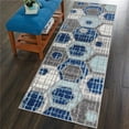 thumbnail image 3 of L'Baiet Amoura Blue Geometric 2 ft. x 6 ft. Runner Rug, 3 of 5