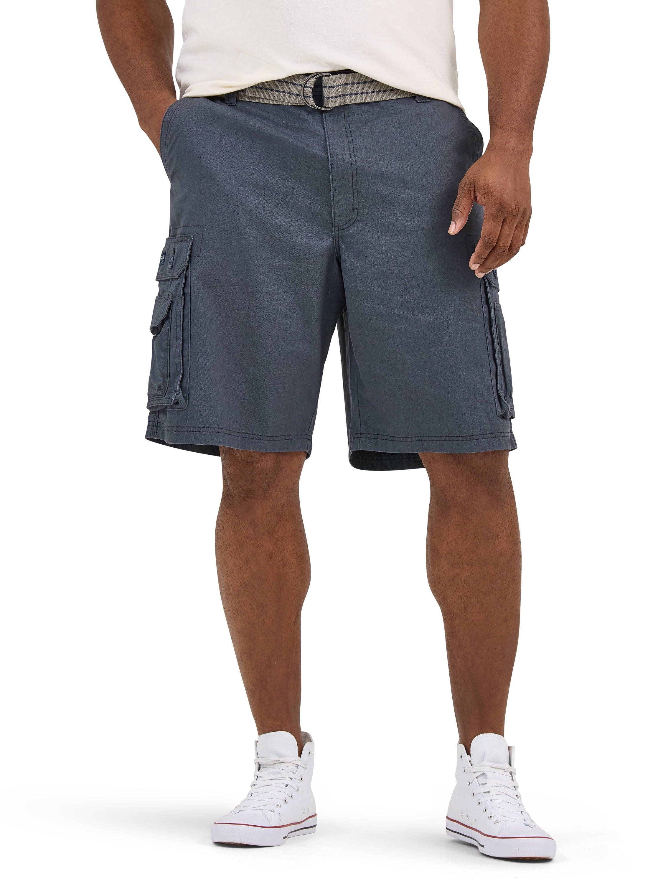 Lee Men's Dungarees Belted Wyoming Cargo Short, Black