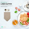 thumbnail image 3 of UPGRATOR 1Set Khaki Linen Polyester Napkin For Dining And Table Decoration 40x40cm In, 3 of 5