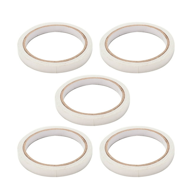 Amdohai 5PCS White 10mm Double Sided Tape Package Double-faced Adhesive Strong Adhesion Sticky Powerful Stationery