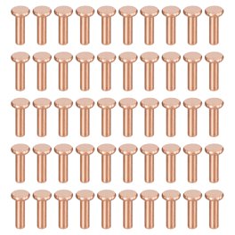Uxcell 50-Pack M4x18mm Brazier Head Solid Aluminum Rivets – Dome Head, Corrosion Resistant For Boat, Machinery, Aircraft & Automobile Repair