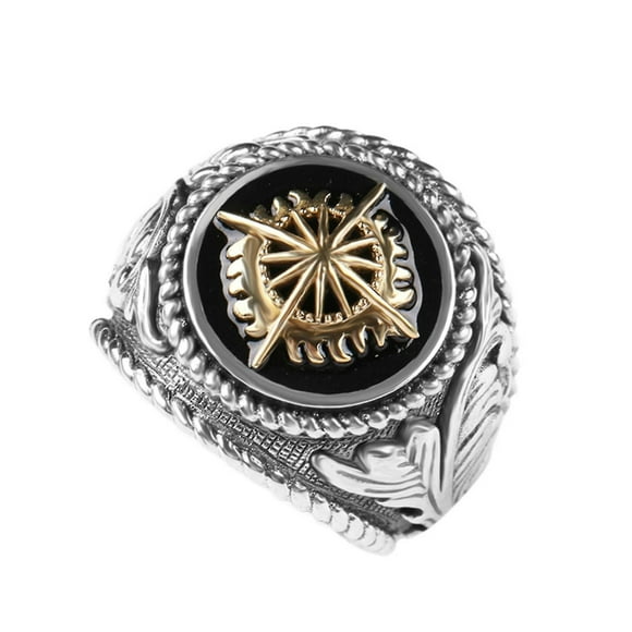 Radiance Joint Rings For Men Domineering Signet Rings Twisted Chunky Rings