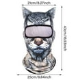 thumbnail image 2 of 3d Cat Ski Balaclava With Ears Animal Ski Face Mask Windproof Ski Mask Face Warmer For Cycling, 2 of 5