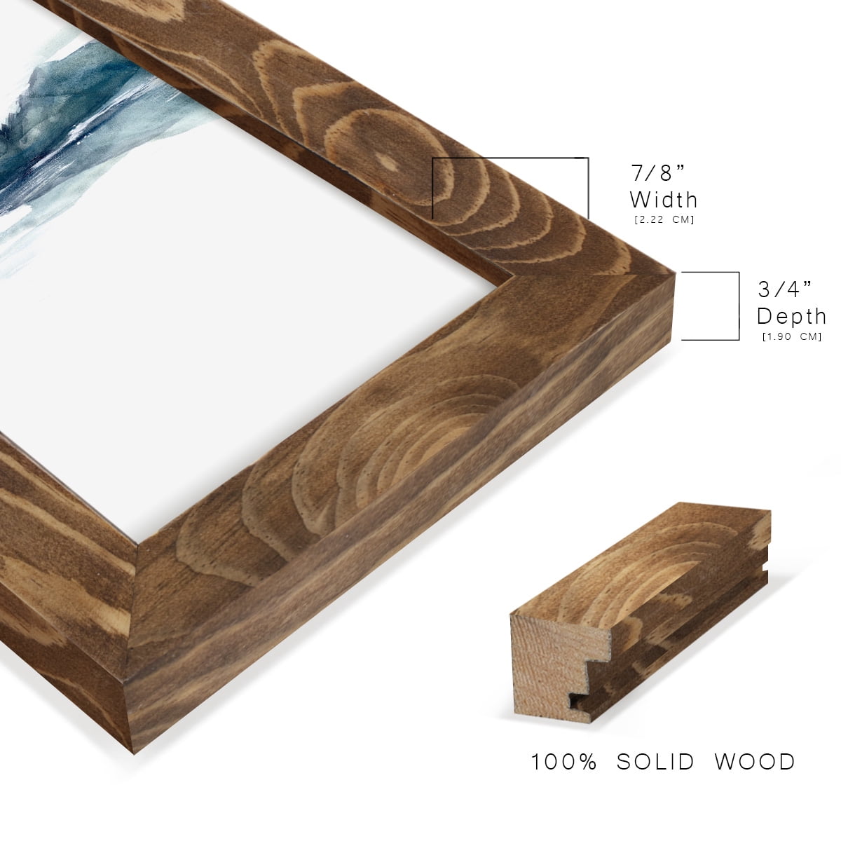 Stark Horizon II - Framed Print w/glass - Walnut