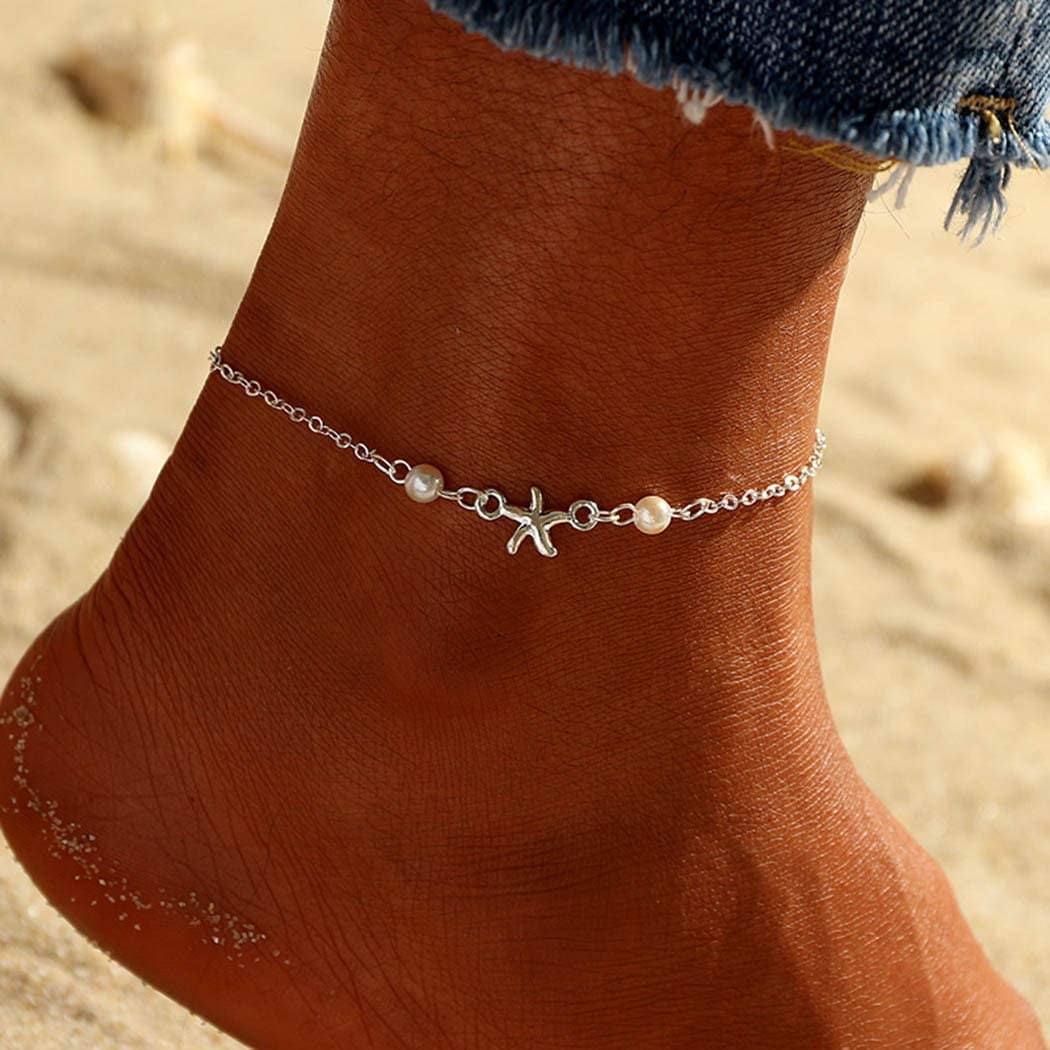 Women Fashion Foot Chain Jewelry Charm Starfish Gold Chain Anklet Bracelets Chic 