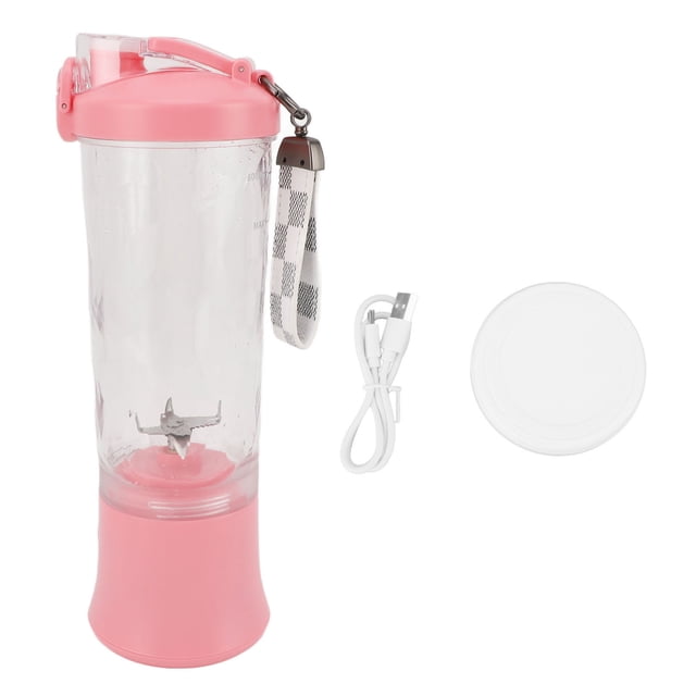 Portable Blender, USB Electric Blender Mini Juicer Cup with Stainless Steel Blades, 2 Modes for Making Smoothies Juice Shakes, for Travel Camping Gym Office, 600ml