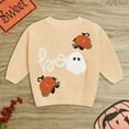 thumbnail image 2 of NIEWTR Toddler Baby Boy Fall Winter Clothes Long Sleeve Letter Print T-Shirt with Elastic Waist Shorts Set Fall Outfit (3-4 Years,Z091-Beige), 2 of 6