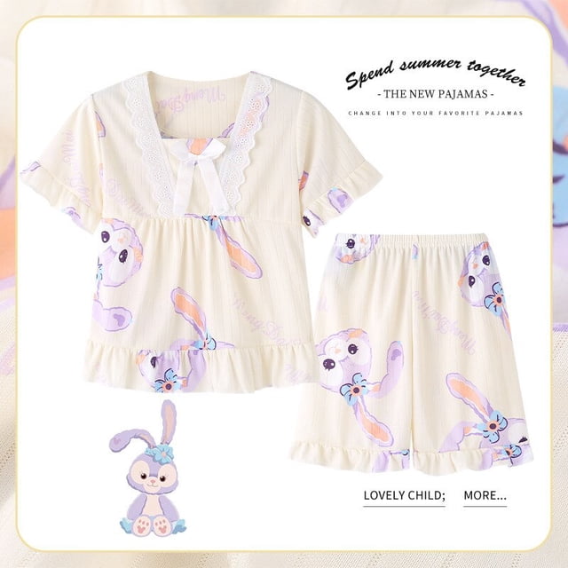 Conjunto de ropa de verano de dibujos animados para niños y niñas, pijama de Pikachu Pokemon, ropa de salón de manga corta qym unisex