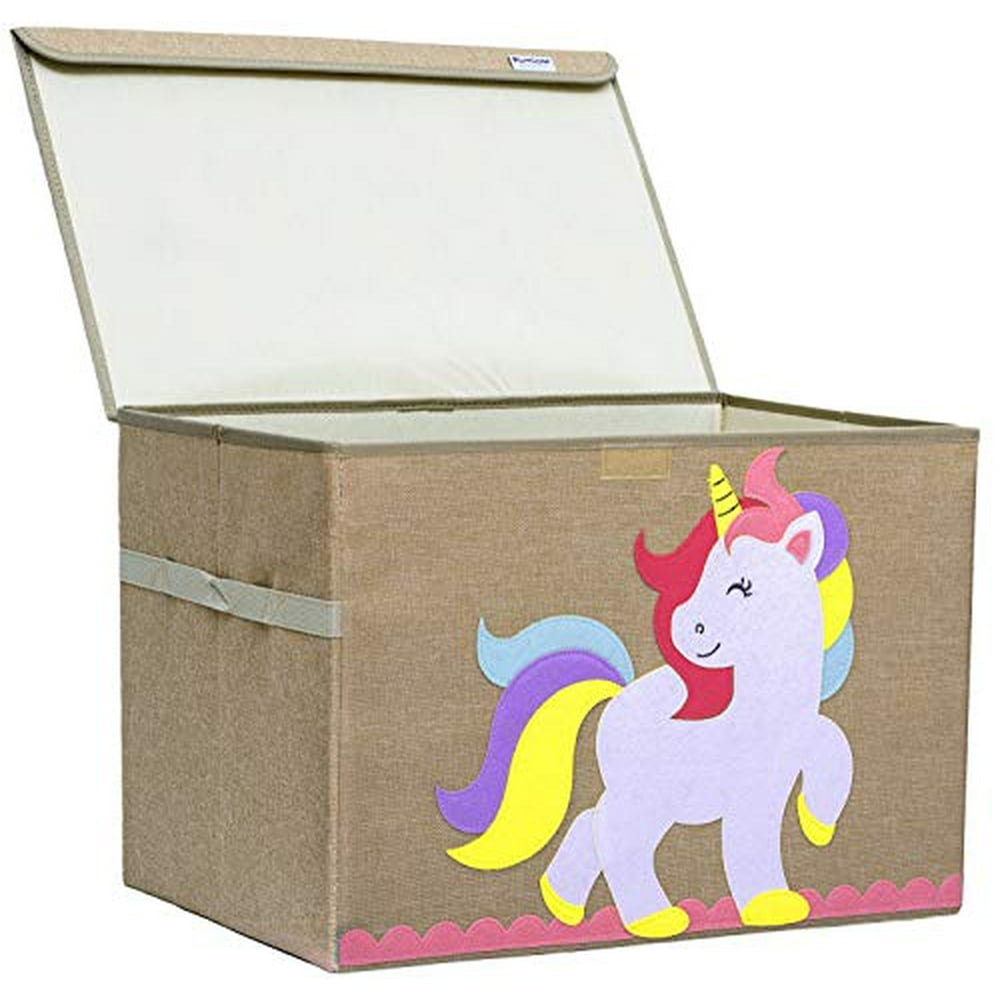 fabric toy chest with lid