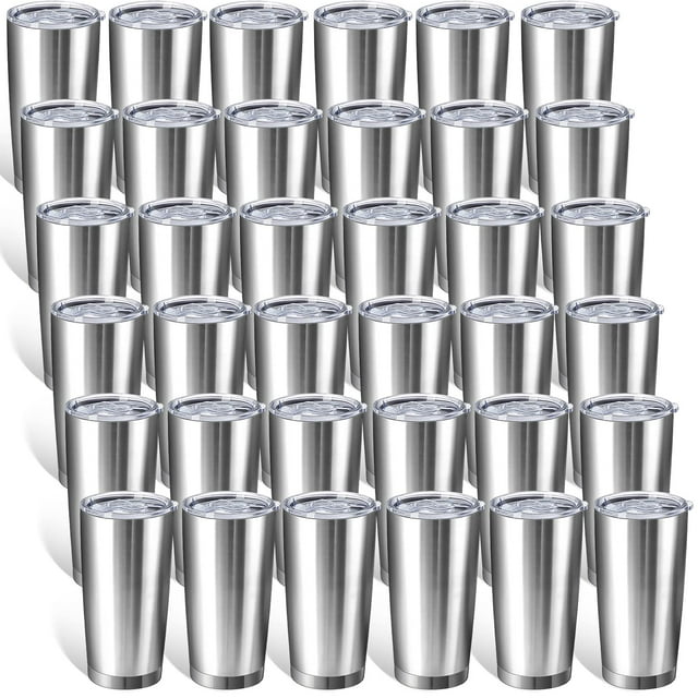 Paquete de 36 vasos Sieral de acero inoxidable de doble pared, 600 ml
