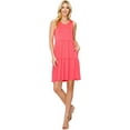 thumbnail image 4 of Yelete Womens Bohemian Bella Sleeveless Layered Dress (Small, Coral), 4 of 4