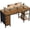 Rustic Brown, variant on LiteHaven Computer Desk with 6 Drawers, Home Office Gaming Desks with Storage Shelves for Bedroom, Writing Study Corner Living Room Work Table 47 Inches Rustic Brown