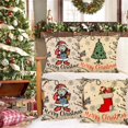 thumbnail image 3 of Juego de 4 fundas de almohada navideñas de 18 x 18 pulgadas, decoración vintage de granja, fundas de almohada de invierno para sofá, decoración del hogar, 3 of 4