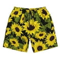 thumbnail image 4 of Bixox Men's Sunflowers In Vintage printing Casual Classic Fit Short Summer Beach Shorts, 4 of 6