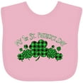 thumbnail image 3 of Inktastic My 1st St. Patrick's Day with Plaid Shamrocks Boys or Girls Baby Bib, 3 of 4