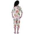 thumbnail image 4 of Moomaya Printed Cotton 3/4 Sleeve Shirt With Capri 2 Piece Nightwear Set Sleepwear For Womens, 4 of 7