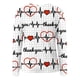 thumbnail image 5 of Blusa de mujer con cuello en V y estampado de amor, manga larga, sin tirantes, con hombros descubiertos Pompotops  gfhjh22474, 5 of 5