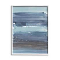 Stupell Industries Abstract Dark Blue Ocean Waves Nautical Movements, 24 x 30, Designed by Bronwyn Baker