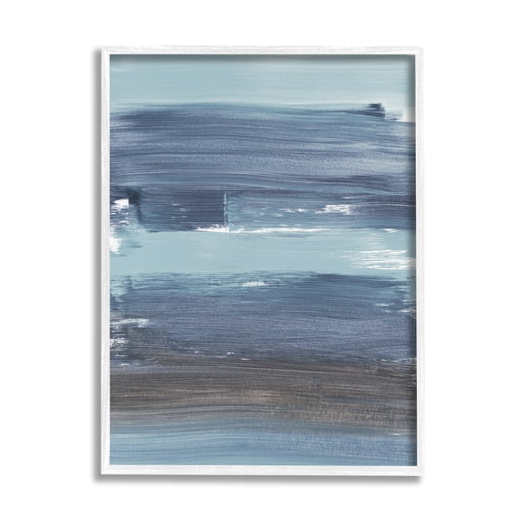 Stupell Industries Abstract Dark Blue Ocean Waves Nautical Movements, 24 x 30, Designed by Bronwyn Baker