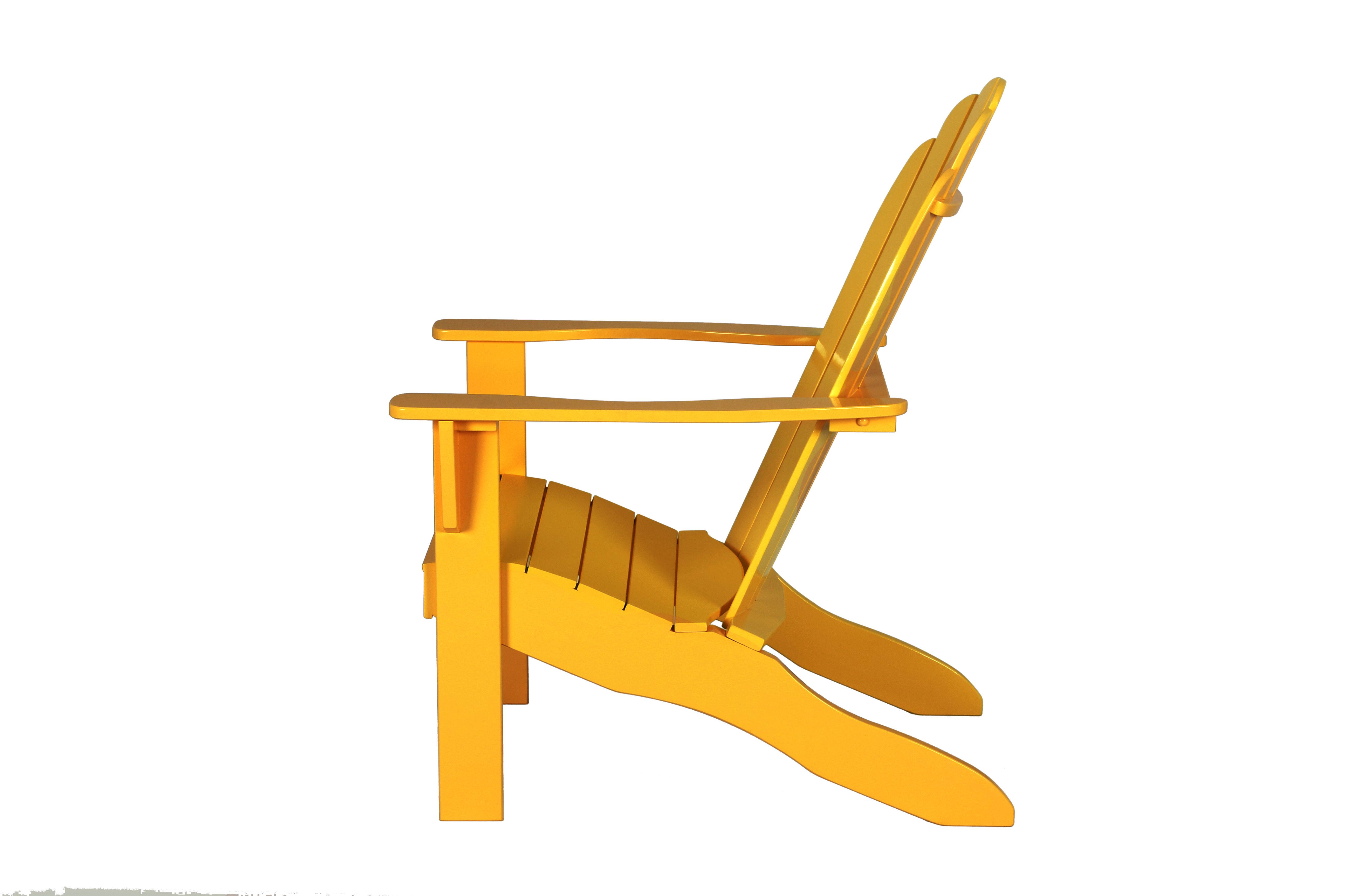 Mainstays Hardwood Adirondack Chair - Yellow - image 3 of 8
