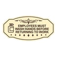 thumbnail image 5 of Victorian Employees Must Wash Hands Before Returning To Work (Soap) Sign (Ivory/Dark Brown) - Large, 5 of 5
