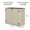 thumbnail image 4 of UFORIC Storage Shed, 25 Cu.ft Without Shelving for Bicycles, Garden Tools, Garage, Poolside, Khaki Brown, 4 of 8