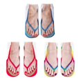 thumbnail image 1 of 5pairs 3d Pattern Flip Flop Socks Funny Sock Summer Design Stocking Gift Novelty, 1 of 3